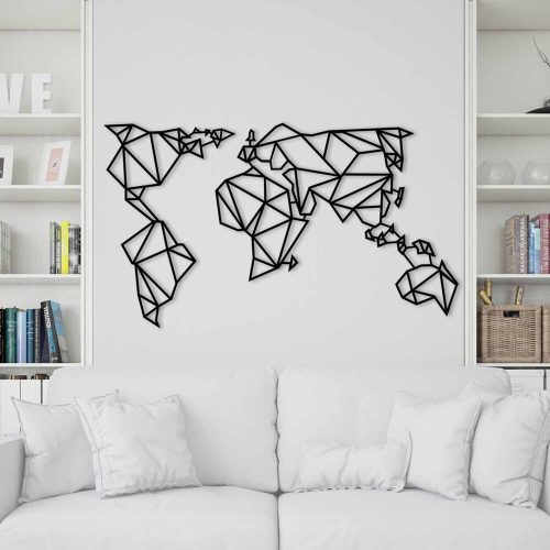 Stílusos fekete dekoratív fém falkiegészítő, 140 x 80 cm | 100% fém, 1,2 mm vastagság | Tökéletes modern lakberendezéshez és művészeti megjelenítéshez