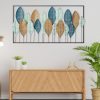 Elegáns dekoratív fém falkiegészítő, 115 x 3 x 60 cm | 100% fém (0,8 mm) | Kézzel festett, egyedi design, tökéletes a lakberendezés és a művészet szerelmeseinek