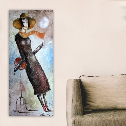 Lenyűgöző dekoratív vászonfestmény, 50 x 120 cm | 100% vászon, 100% fa keret (3 cm vastag) | Tökéletes a lakberendezés és a művészet szerelmeseinek