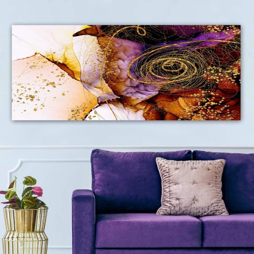 Lenyűgöző dekoratív vászonfestmény, 50 x 120 cm | 100% vászon, 100% fa keret (3 cm vastag) | Tökéletes a lakberendezés és a művészet szerelmeseinek
