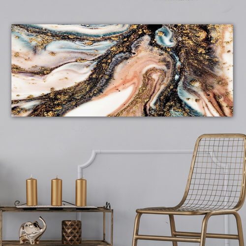 Lenyűgöző dekoratív vászonfestmény, 50 x 120 cm | 100% vászon, 100% fa keret (3 cm vastag) | Tökéletes a lakberendezés és a művészet szerelmeseinek