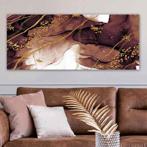 Lenyűgöző dekoratív vászonfestmény, 50 x 120 cm | 100% vászon, 100% fa keret (3 cm vastag) | Tökéletes a lakberendezés és a művészet szerelmeseinek