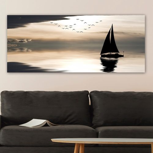 Lenyűgöző dekoratív vászonfestmény, 50 x 120 cm | 100% vászon, 100% fa keret (3 cm vastag) | Tökéletes a lakberendezés és a művészet szerelmeseinek