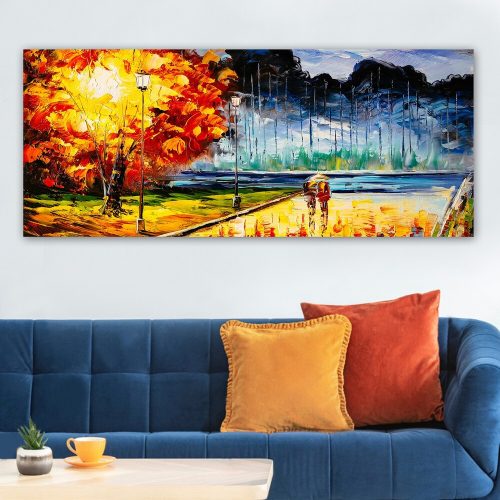 Lenyűgöző dekoratív vászonfestmény, 50 x 120 cm | 100% vászon, 100% fa keret (3 cm vastag) | Tökéletes a lakberendezés és a művészet szerelmeseinek