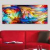 Lenyűgöző dekoratív vászonfestmény, 50 x 120 cm | 100% vászon, 100% fa keret (3 cm vastag) | Tökéletes a lakberendezés és a művészet szerelmeseinek
