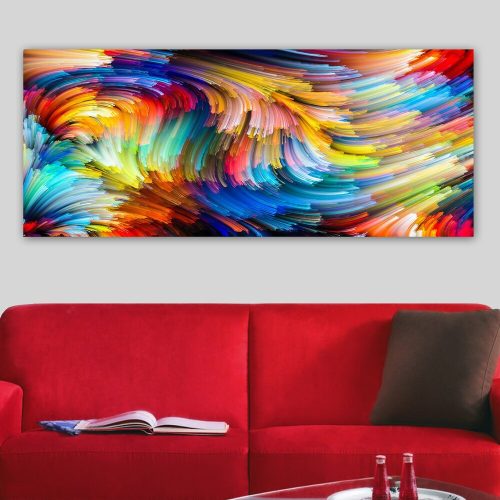 Lenyűgöző dekoratív vászonfestmény, 50 x 120 cm | 100% vászon, 100% fa keret (3 cm vastag) | Tökéletes a lakberendezés és a művészet szerelmeseinek