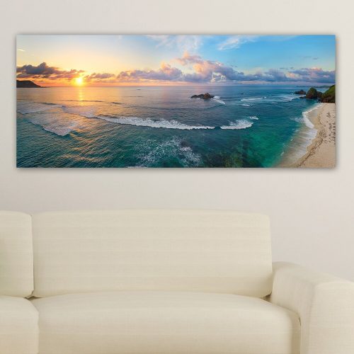 Lenyűgöző dekoratív vászonfestmény, 50 x 120 cm | 100% vászon, 100% fa keret (3 cm vastag) | Tökéletes a lakberendezés és a művészet szerelmeseinek