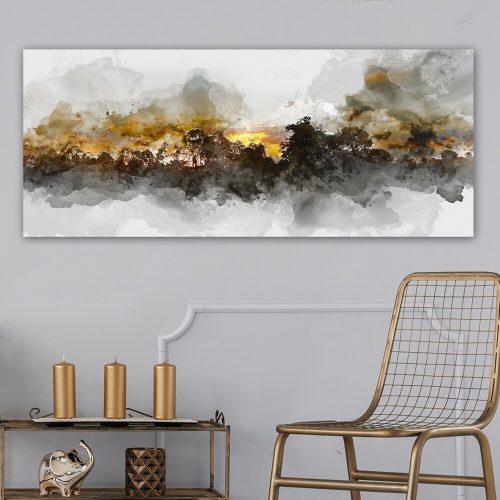 Lenyűgöző dekoratív vászonfestmény, 50 x 120 cm | 100% vászon, 100% fa keret (3 cm vastag) | Tökéletes a lakberendezés és a művészet szerelmeseinek