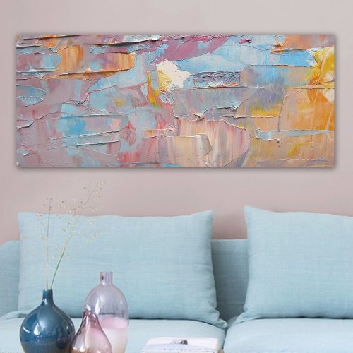 Lenyűgöző dekoratív vászonfestmény, 50 x 120 cm | 100% vászon, 100% fa keret (3 cm vastag) | Tökéletes a lakberendezés és a művészet szerelmeseinek