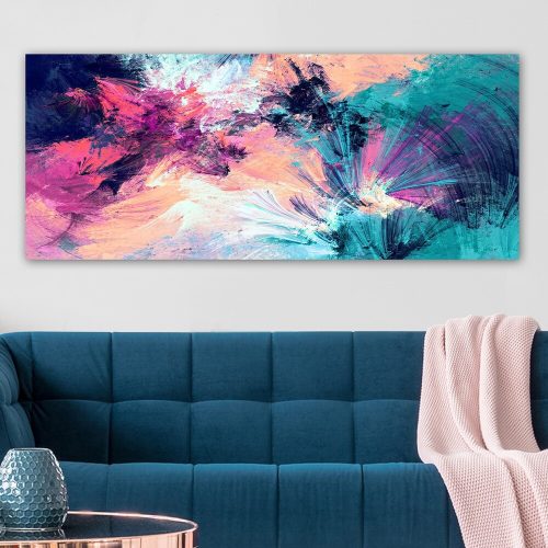 Lenyűgöző dekoratív vászonfestmény, 50 x 120 cm | 100% vászon, 100% fa keret (3 cm vastag) | Tökéletes a lakberendezés és a művészet szerelmeseinek