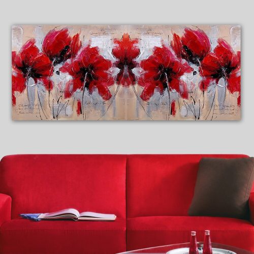 Lenyűgöző dekoratív vászonfestmény, 50 x 120 cm | 100% vászon, 100% fa keret (3 cm vastag) | Tökéletes a lakberendezés és a művészet szerelmeseinek