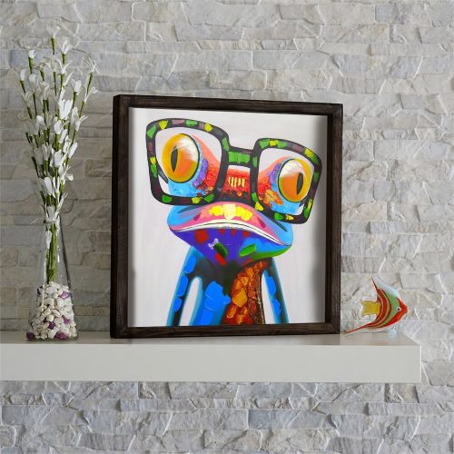 Elegáns dekoratív keretes MDF festmény, 33 x 33 cm | 100% MDF és fenyőfa keret | UV Printed Art by Anonymous | Tökéletes otthoni dekorációhoz