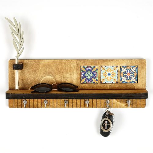 Stílusos diófa falipolc, 40 x 14 x 8 cm | 100% vászon, 18 mm vastagság | Tökéletes lakberendezéshez és rendszerezéshez, elegáns és funkcionális kialakításhoz