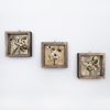 Elegáns dekoratív keretes MDF festmények (3 db), 15 x 15 cm | 100% MDF és fenyőfa keret, UV-nyomtatott | Tökéletes a lakberendezés és a művészet szerelmeseinek