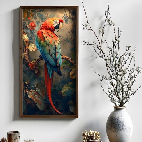 Elegáns dekoratív keretes MDF festmény, 25 x 50 x 3,5 cm | 100% MDF (3 mm) és luc váz | Tökéletes lakberendezéshez és modern esztétikához