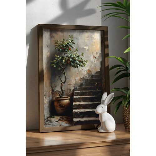 Elegáns dekoratív keretes MDF festmény, 35 x 47 x 3,5 cm | 100% MDF (3 mm) és luc váz | Tökéletes lakberendezéshez és modern esztétikához