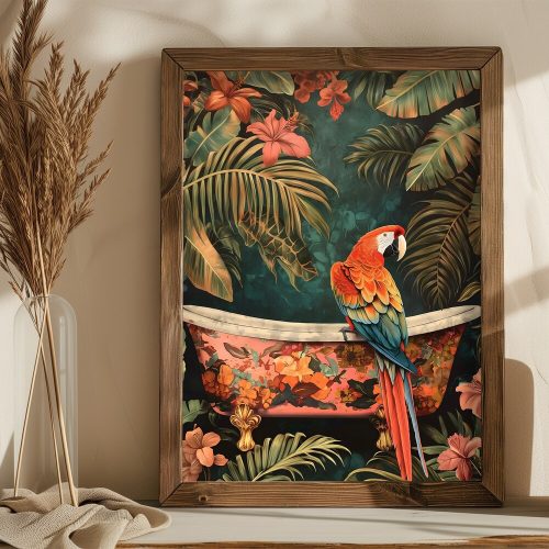 Elegáns dekoratív keretes MDF festmény, 35 x 47 x 3,5 cm | 100% MDF (3 mm) és luc váz | Tökéletes lakberendezéshez és modern esztétikához