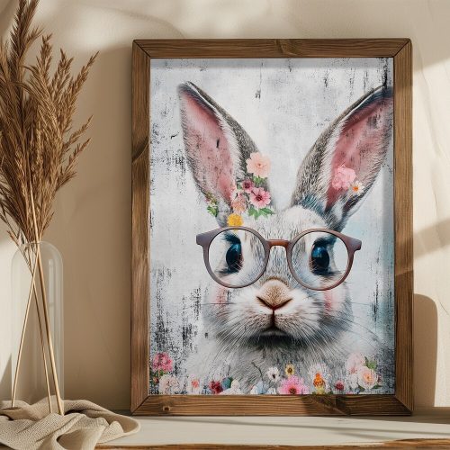 Elegáns dekoratív keretes MDF festmény, 35 x 47 x 3,5 cm | 100% MDF (3 mm) és luc váz | Tökéletes lakberendezéshez és modern esztétikához
