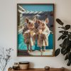Elegáns dekoratív keretes MDF festmény, 35 x 47 x 3,5 cm | 100% MDF és fenyőfa keret | UV-nyomtatott műalkotás stílusos lakberendezéshez