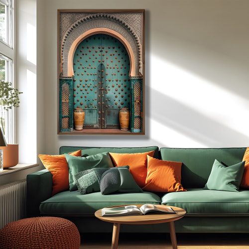 Elegáns dekoratív keretes MDF festmény, 35 x 47 x 3,5 cm | 100% MDF és fenyőfa keret | UV-nyomtatott műalkotás stílusos lakberendezéshez