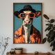 Elegáns dekoratív keretes MDF festmény, 35 x 47 x 3,5 cm | 100% MDF és fenyőfa keret | UV-nyomtatott műalkotás stílusos lakberendezéshez
