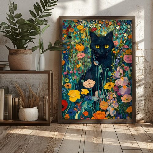 Elegáns dekoratív keretes MDF festmény, 50 x 70 x 3,5 cm | 100% MDF (3 mm) és luc váz | Tökéletes lakberendezéshez és modern esztétikához