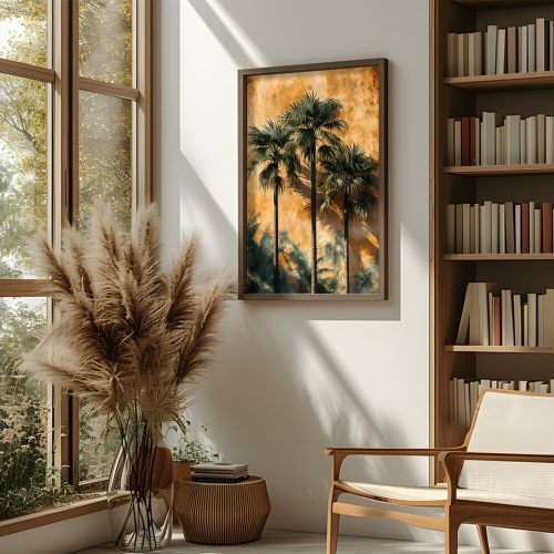 Elegáns dekoratív keretes MDF festmény, 50 x 70 x 3,5 cm | 100% MDF (3 mm) és luc váz | Tökéletes lakberendezéshez és modern esztétikához