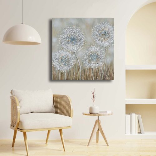 Lenyűgöző dekoratív vászonfestmény, 69 x 69 cm | 100% vászon (2,8 mm) és 100% fenyőfa keret | Tökéletes a lakberendezés és a művészet szerelmeseinek