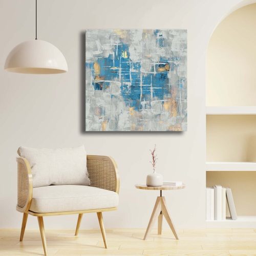Lenyűgöző dekoratív vászonfestmény, 69 x 69 cm | 100% vászon (2,8 mm) és 100% fenyőfa keret | Tökéletes a lakberendezés és a művészet szerelmeseinek