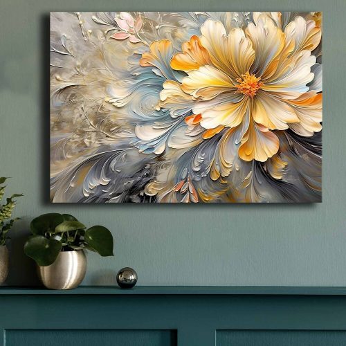 Lenyűgöző dekoratív vászonfestmény, 70 x 100 cm | 100% vászon (2,8 mm) és 100% fenyőfa keret | Tökéletes a lakberendezés és a művészet szerelmeseinek