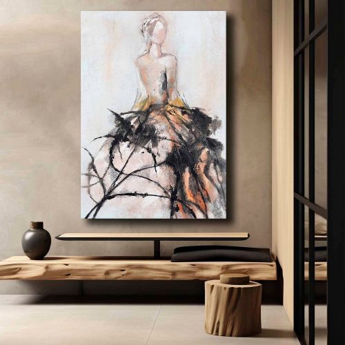 Lenyűgöző dekoratív vászonfestmény, 70 x 100 cm | 100% vászon (2,8 mm) és 100% fenyőfa keret | Tökéletes a lakberendezés és a művészet szerelmeseinek