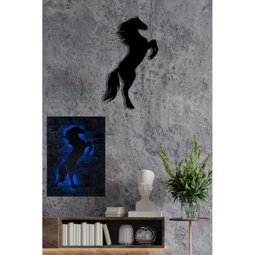 Dekoratív LED világítás, kék színű, 60 x 30 cm | Fekete MDF alap (2,7 mm vastag), 60 LED/m, 12V 1A adapter, 375 cm vezeték | Stílusos és funkcionális akcentus