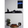 Elegáns kék dekoratív LED világítás, 80 x 24 cm | Fekete MDF talp (2,7 mm), 60 LED/m, 375 cm kábel, 12V 1A adapter | Tökéletes a modern lakberendezéshez