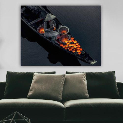 Lenyűgöző dekoratív vászonfestmény, 70 x 100 cm | 100% vászon, 100% fa keret (3 cm vastag) | Tökéletes a lakberendezés és a művészet szerelmeseinek