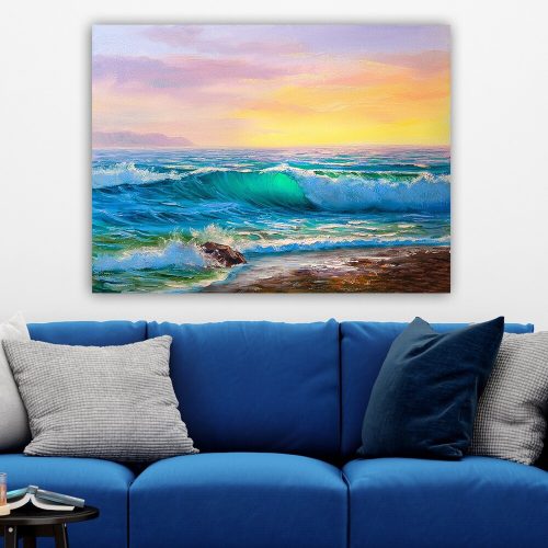 Lenyűgöző dekoratív vászonfestmény, 70 x 100 cm | 100% vászon, 100% fa keret (3 cm vastag) | Tökéletes a lakberendezés és a művészet szerelmeseinek