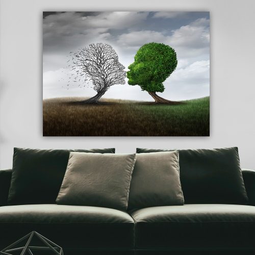 Lenyűgöző dekoratív vászonfestmény, 70 x 100 cm | 100% vászon, 100% fa keret (3 cm vastag) | Tökéletes a lakberendezés és a művészet szerelmeseinek