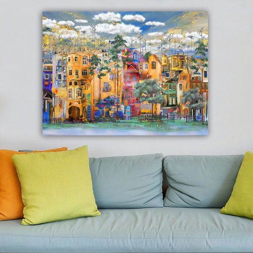 Lenyűgöző dekoratív vászonfestmény, 70 x 100 cm | 100% vászon, 100% fa keret (3 cm vastag) | Tökéletes a lakberendezés és a művészet szerelmeseinek