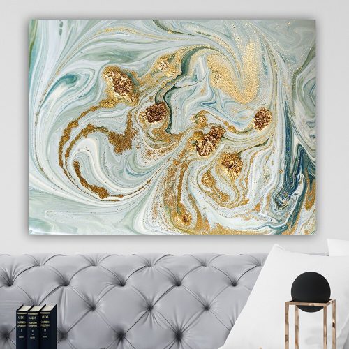 Lenyűgöző dekoratív vászonfestmény, 70 x 100 cm | 100% vászon, 3 cm vastag fakeret | Tökéletes a lakberendezés és a művészet szerelmeseinek, névtelen művészeknek