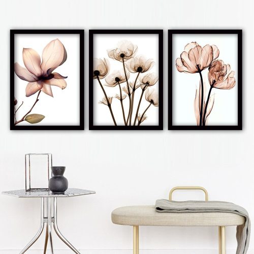 Elegáns dekoratív keretes festőkészlet (3 db), 35 x 45 cm | 100% MDF, 2 cm Vastag | Stílusos falfestmény otthoni és irodai dekorációhoz