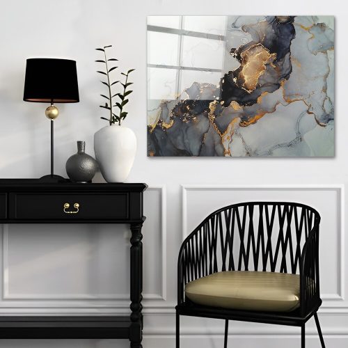 Elegáns dekoratív edzett üvegfestmény, 50 x 70 cm | 100% edzett üveg, 4 mm vastag | Tökéletes lakberendezéshez és modern esztétikához