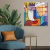 Elegáns dekoratív edzett üvegfestmény, 70 x 70 cm | 100% edzett üveg, 4 mm vastag | Tökéletes modern lakberendezéshez és művészeti megjelenítéshez