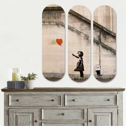 Elegáns dekoratív MDF festőkészlet (3 db), UV-nyomtatott, 20 x 70 cm, mindegyik | 100% MDF, 8 mm vastag | Tökéletes modern lakberendezéshez és művészeti megjelenítéshez