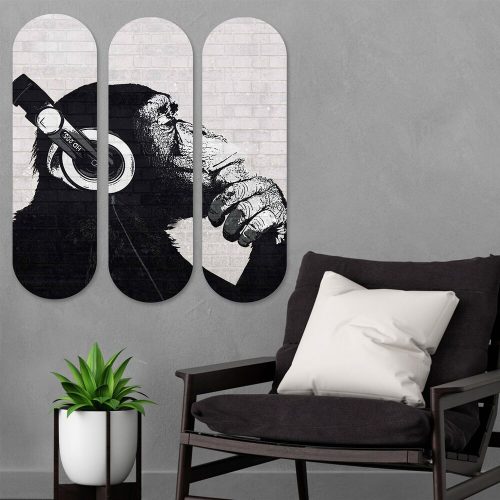 Elegáns dekoratív MDF festőkészlet (3 db), UV-nyomtatott, 20 x 70 cm, mindegyik | 100% MDF, 8 mm vastag | Tökéletes modern lakberendezéshez és művészeti megjelenítéshez
