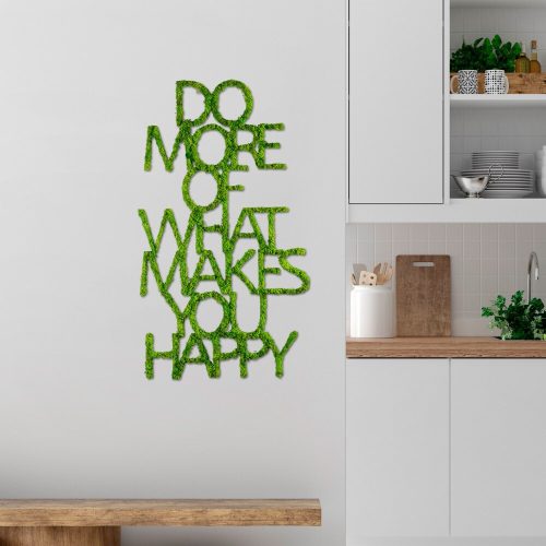 Kézzel készített dekoratív fém falkiegészítő, zöld, 41 x 70 cm | 100% MDF/MOSS, 6 mm vastag | Egyedi dizájn, tökéletes otthoni dekorációhoz és kiemelő falakhoz