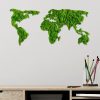 Kézzel készített dekoratív fém falkiegészítő, zöld, 70 x 32 cm | 100% MDF/MOSS, 6 mm vastag | Egyedi dizájn, tökéletes otthoni dekorációhoz és kiemelő falakhoz