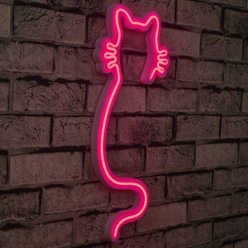 Rugalmas rózsaszín LED neoncsíkos világítás, 375 cm, IP67 vízálló, 12V DC, beépített fali akasztórendszer | Tökéletes lakberendezéshez és bulikhoz