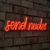 Rugalmas piros neon LED világító csík, 60 x 13 x 2 cm | IP67 Vízálló, 12V DC, 375 cm Hosszúság | Beépített fali akasztórendszer, tökéletes dekorációhoz