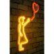 Rugalmas neon LED világítócsíkok, vízálló IP67, 375 cm, sárga és piros | 12V DC, PVC habsablon, C típusú csatlakozó | Tökéletes lakberendezéshez és rendezvényekhez