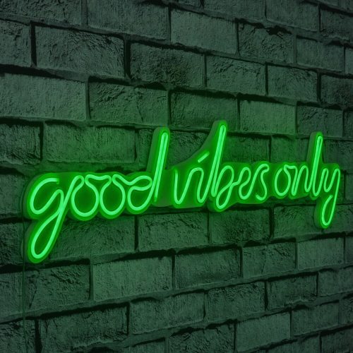 Rugalmas zöld LED neon világító csík, 76 x 19 x 2 cm | IP67 Vízálló, 12V DC, 375 cm Hosszúság | Beépített fali akasztórendszer, tökéletes dekorációhoz