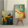 Elegáns dekoratív vászonfestmények (2 db), 50 x 70 cm, 100% vászon és fakeret | Tökéletes lakberendezéshez és modern esztétikához